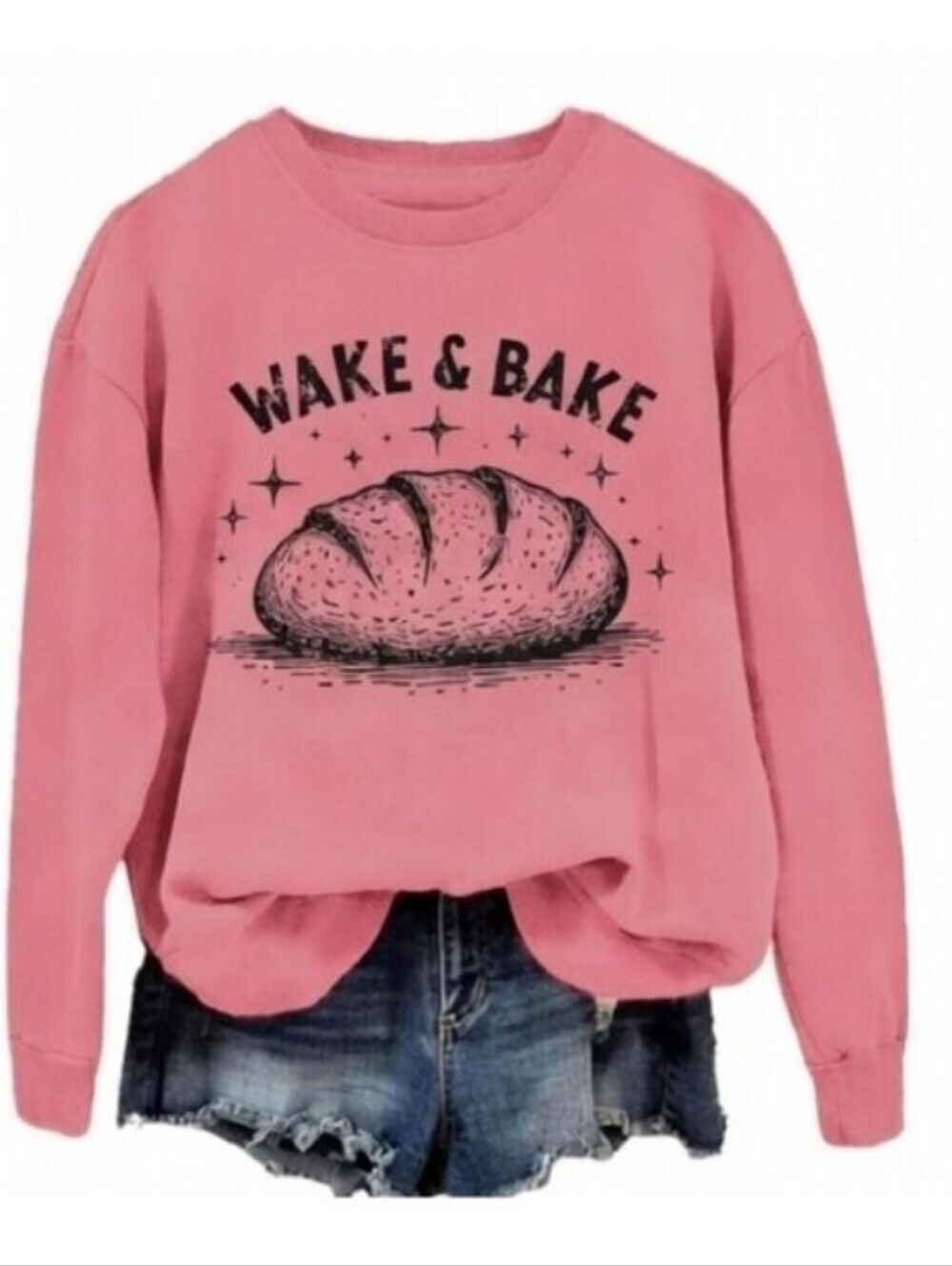 Wake & Bake Sourdough Sweatshirt Dusty Pink Size Medium